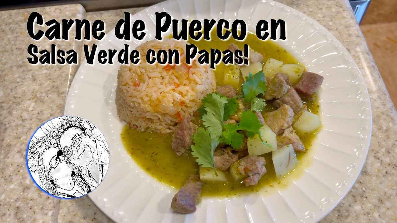 Deléitate con un exquisito platillo de carne de puerco en salsa verde y