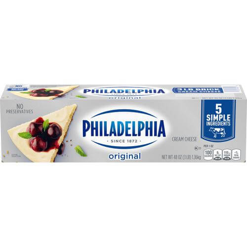 ¿Cuánto cuesta un paquete de queso Philadelphia?