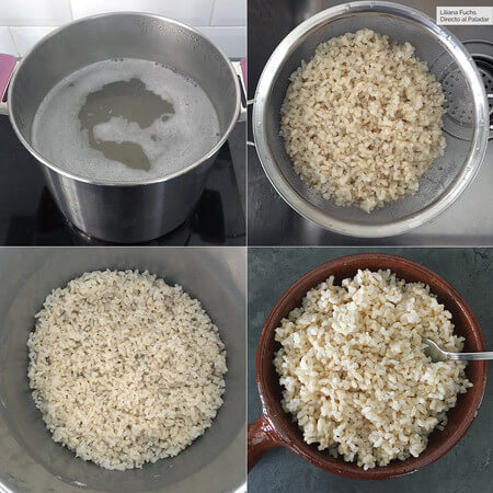 ¿Cuánto son 60 g de arroz crudo a cocido?